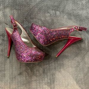 Pink Sparkle/Glitter Stilettos